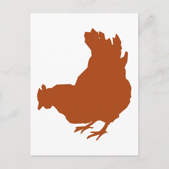 Hen [kyckling, jordbrukare, ekologiska ägg] vykort (Framsida)
