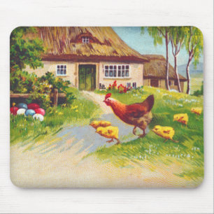 Hen, kycklingar och Påskägg Musmatta
