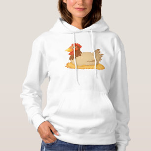 Hen Lay on Eggs Womens Hoodie T Shirt
