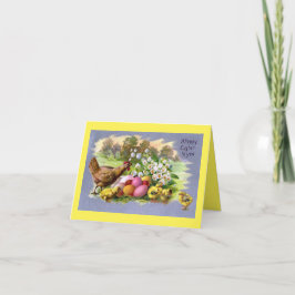 Hen med Helgdag för Chickar Helgkort