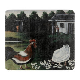 Hen med sina Chickar i ett landsbygdslandskap