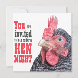 Hen Night Dam Bachelorette Party Big Chicken Inbjudningar