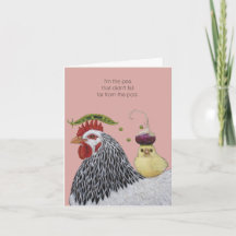 Hen och Chick sött Mors dag-kort