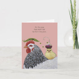 Hen och Chick sött Mors dag-kort Kort