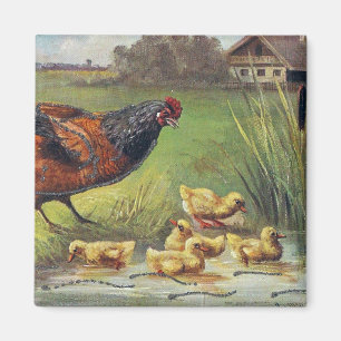 Hen och Ducklings Magnet