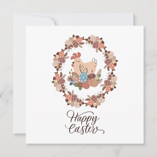 Hen och Påskäggen Glad påsk (Framsida)