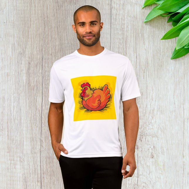 Hen on Nest Bright Farmyard Chicken T Shirt (Skapare uppladdad)