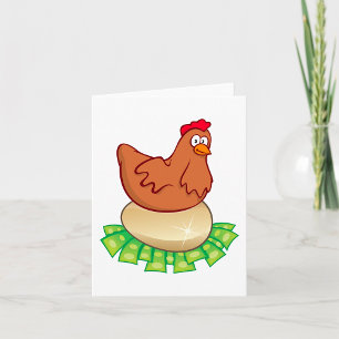 Hen på en golden Egg Kort