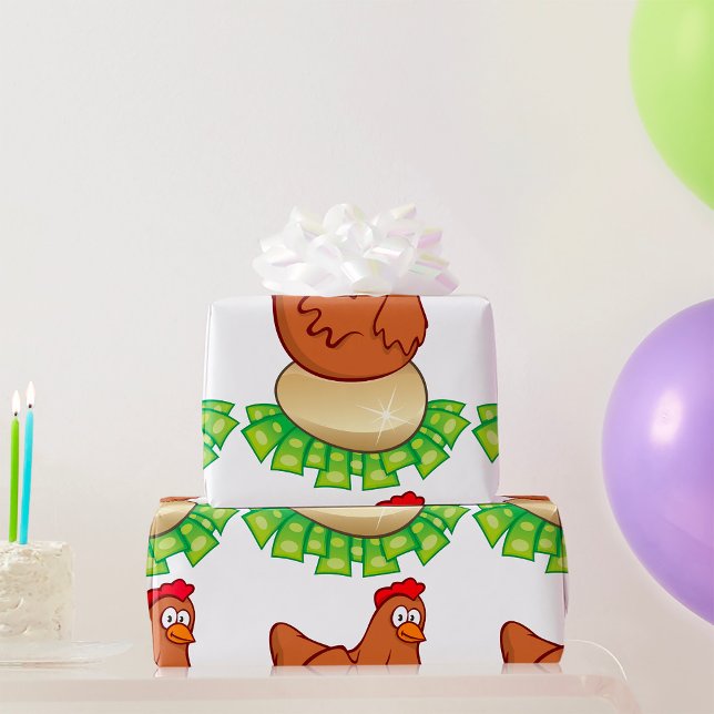 Hen på en golden Egg Presentpapper (Skapare uppladdad)