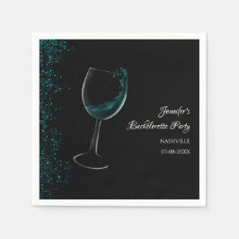 Hen party blue Mocktail bachelorette Party Pappersservett