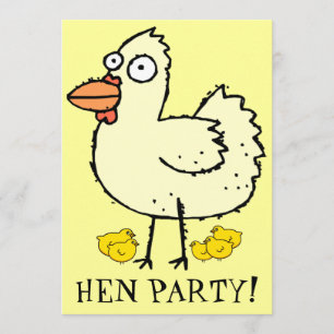 Hen Party! Chickar och höns Bachelorette Inbjudan