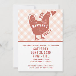 Hen Party Chicken Bachelorette-inbjudan Inbjudningar