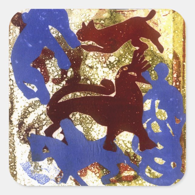 Hen Party Fyrkantigt Klistermärke (Framsida)