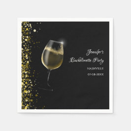 Hen party guld Mocktail bachelorette Party Napkins Pappersservett