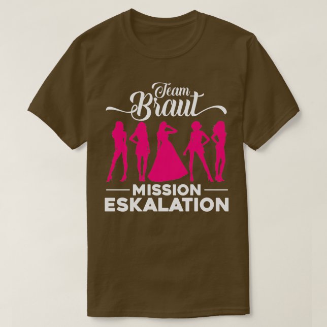 Hen Party Team Bride Gift 5 T Shirt (Design framsida)