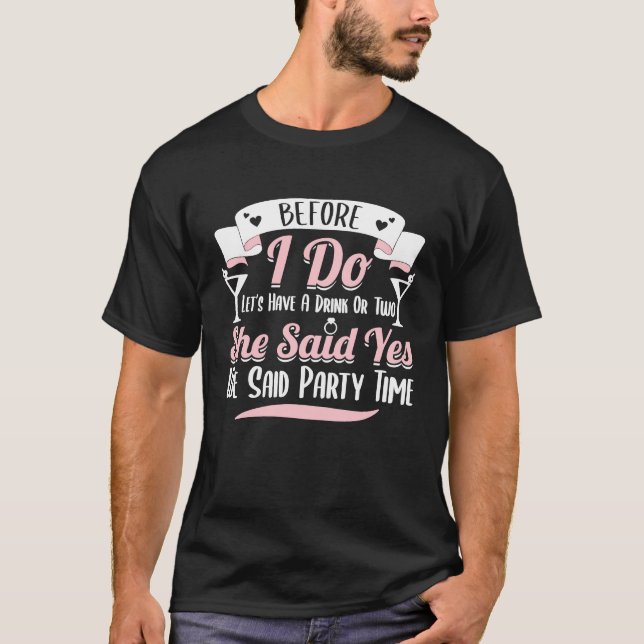 Hen Party Wedding Married Bachelor Bride To Be Bac T Shirt (Framsida)