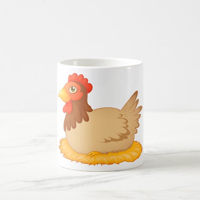 Hen Sitta om Nest Cute Farm Animal Kaffemugg (Skapare uppladdad)