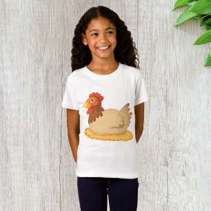 Hen Sitta om Nest Cute Farm Animal T Shirt