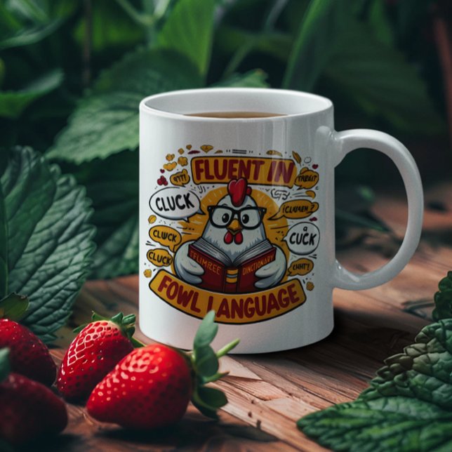 Hen som är fluent i Fowl Kaffemugg (Skapare uppladdad)