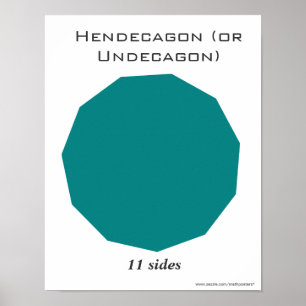Hendecagon eller Undecagon Poster om Polygon