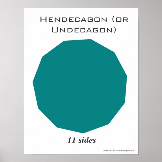 Hendecagon eller Undecagon Poster om Polygon (Framsidan)