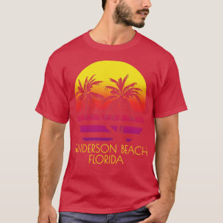 Henderson Beach Florida Vintage Tropical Sunset Pa T Shirt