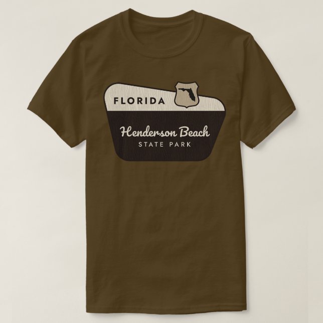 Henderson Beach State Park Florida Välkomsttecken T Shirt (Design framsida)