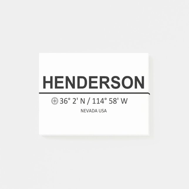 Henderson Coordinaten - Henderson Coordinates Post-it Block (Framsida)