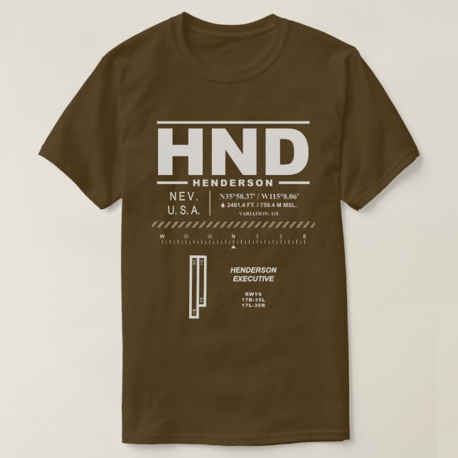 Henderson Executive Airport HND T-Shirt (Design framsida)