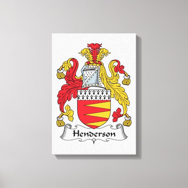 Henderson Family Crest Canvastryck (Framsida)