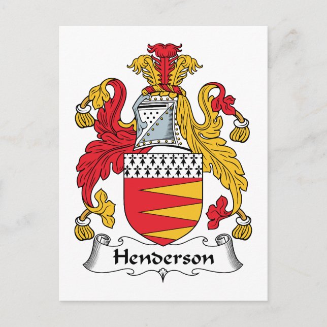 Henderson Family Crest Vykort (Framsida)