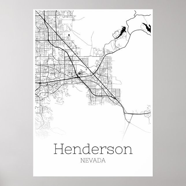 Henderson Karta - Nevada - City Karta Poster (Framsidan)