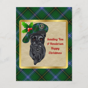 Henderson Klan Badge & Tartan julkort Vykort