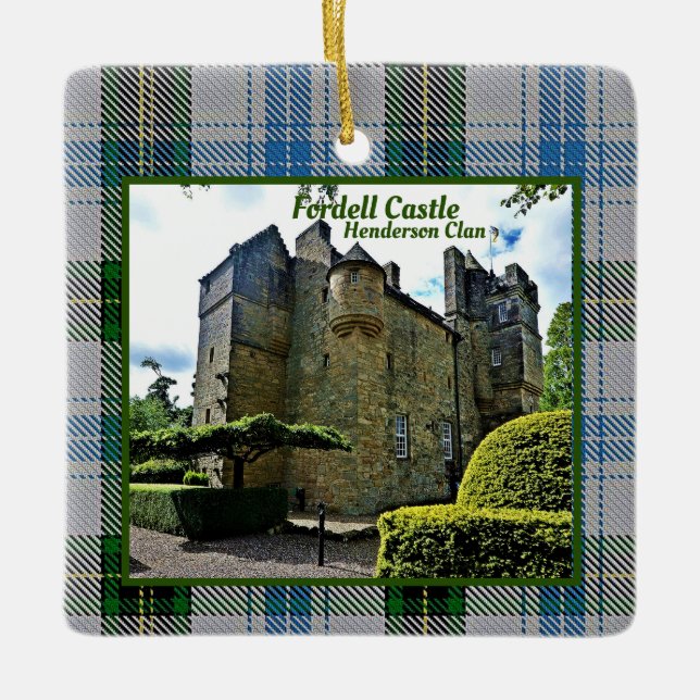 Henderson Klan Fordell Castle Tartan jul Julgransprydnad Keramik (Framsida)