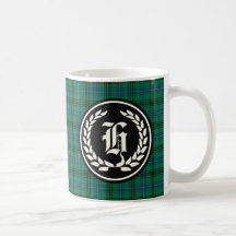 Henderson Klan Grönt och Blue Tartan Monogram