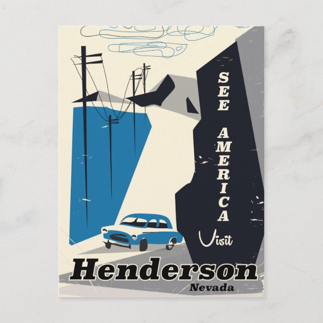 Henderson Nevada USA resemapposter Vykort (Framsida)