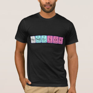 Henderson Periodisk skjorta bord namn Tee Shirt