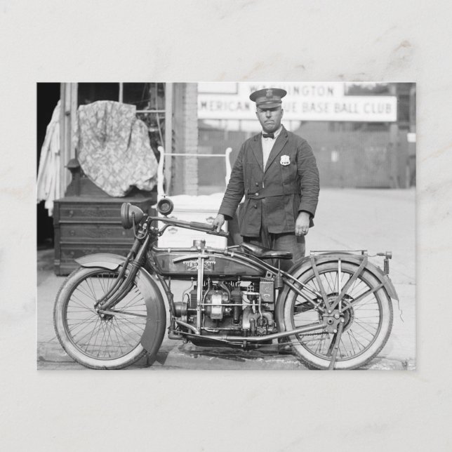 Henderson Police Motorcycle, 1922 Vykort (Framsida)