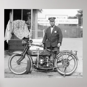 Henderson polis Motorcykel, 1922 Poster