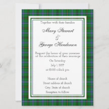 Henderson Scottish Wedding-inbjudan