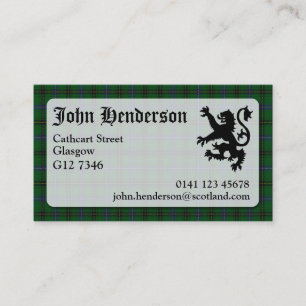Henderson Tartan Affärskort Visitkort