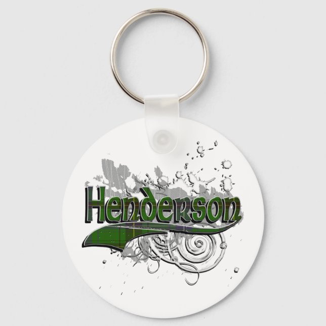 Henderson Tartan Grunge Nyckelring (Framsida)