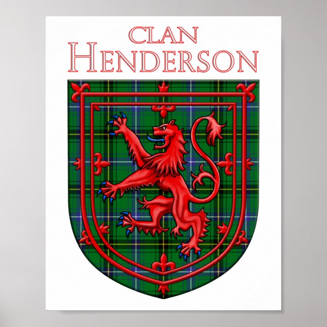 Henderson Tartan Scottish Play Lejon Rampant Poster (Framsidan)