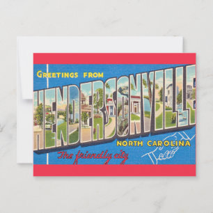 Hendersonville NC Hälsningar vykort