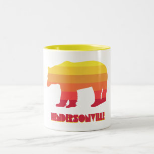 Hendersonville North Carolina Rainbow Bear Två-Tonad Mugg