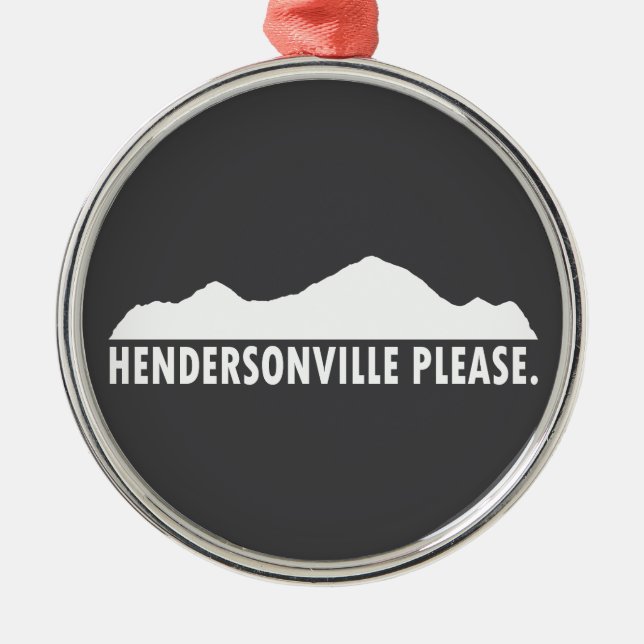 Hendersonville North Carolina Snälla Julgransprydnad Metall (Framsidan)