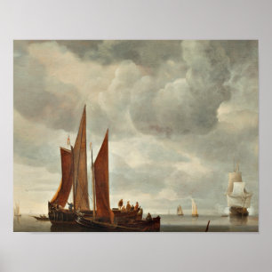 Hendrick Dubbels - Fraktaser utanför Dordrecht Poster