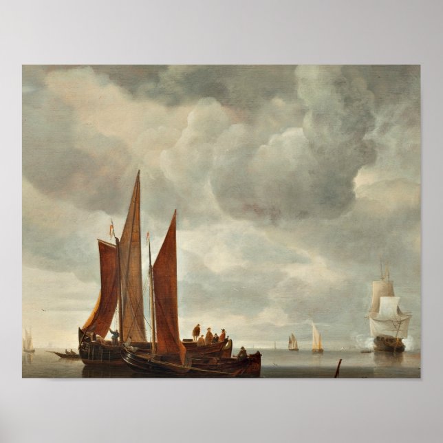 Hendrick Dubbels - Fraktaser utanför Dordrecht Poster (Framsidan)