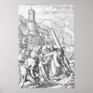 Hendrick Goltzius Kristus som bär Kor Poster