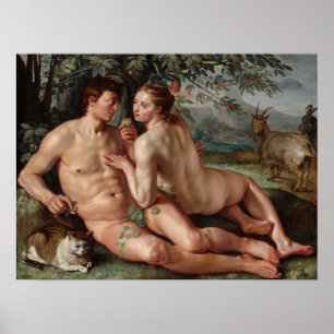 Hendrick Goltzius The Fall of Man 1616 Wall Art Poster